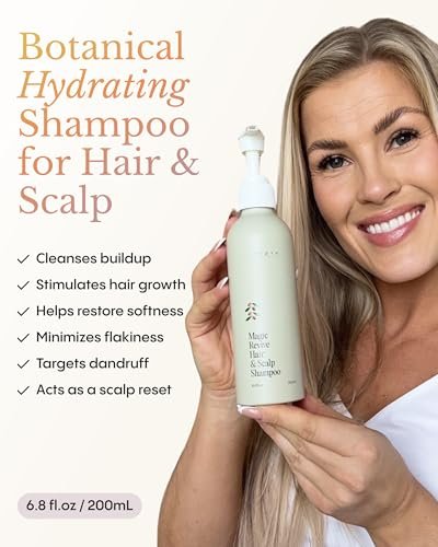 FRØYA Organics Magic Revive Hair & Scalp Shampoo – Rosemary, Jojoba & Argan Oil for Growth & Healthy Scalp – Gentle Plant-Based Cleansing (6.8 fl oz) Avelisse