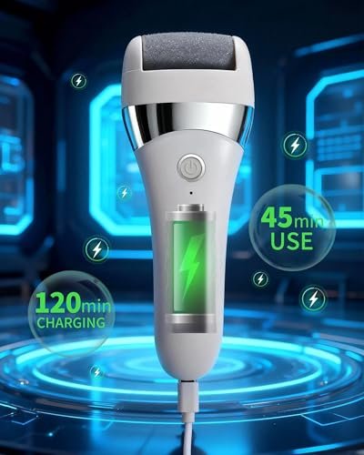 Kaaeiccr Electric Foot Callus Remover - Rechargeable Waterproof Foot File with 3 Speeds for Smooth Heels, Home & Travel Spa Care Avelisse