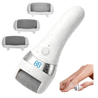 Kaaeiccr Electric Foot Callus Remover - Rechargeable Waterproof Foot File with 3 Speeds for Smooth Heels, Home & Travel Spa Care Avelisse