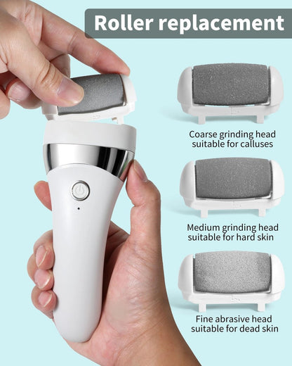 Kaaeiccr Electric Foot Callus Remover - Rechargeable Waterproof Foot File with 3 Speeds for Smooth Heels, Home & Travel Spa Care Avelisse