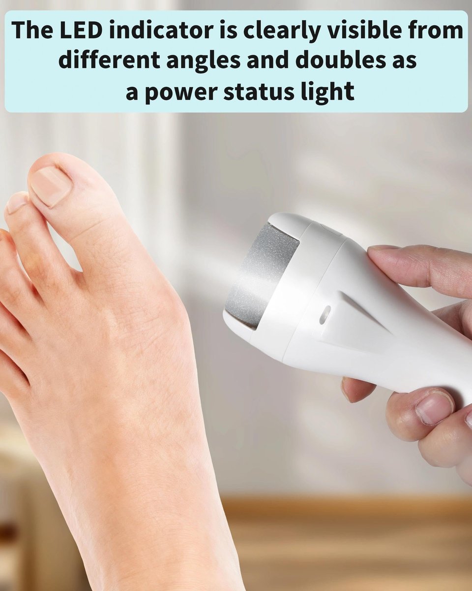 Kaaeiccr Electric Foot Callus Remover - Rechargeable Waterproof Foot File with 3 Speeds for Smooth Heels, Home & Travel Spa Care Avelisse