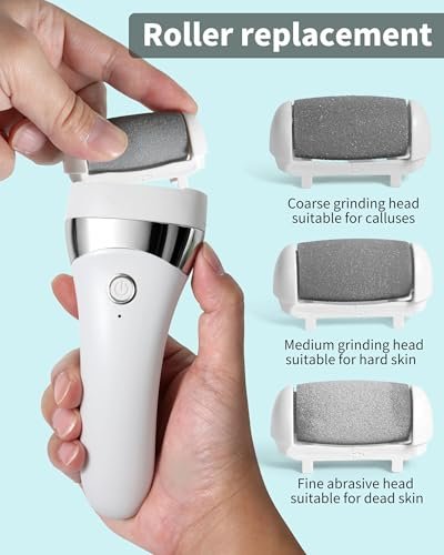 Kaaeiccr Electric Foot Callus Remover - Rechargeable Waterproof Foot File with 3 Speeds for Smooth Heels, Home & Travel Spa Care Avelisse
