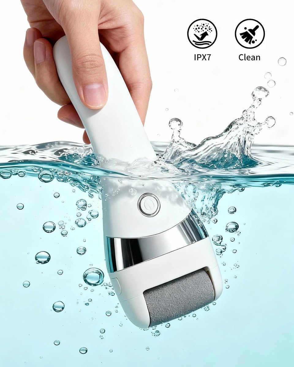 Kaaeiccr Electric Foot Callus Remover - Rechargeable Waterproof Foot File with 3 Speeds for Smooth Heels, Home & Travel Spa Care Avelisse