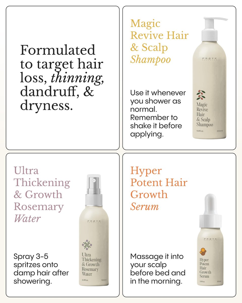 Frøya Organics The Complete System For Mature Hair & Scalp | Scalp Balance & Fuller Looking Hair | Rosemary, Pumpkin Seed, Turmeric, Calendula | Botanical Formula | 60 Day Supply Avelisse