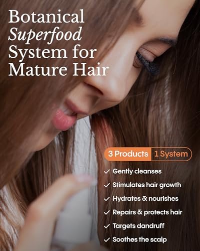 Frøya Organics The Complete System For Mature Hair & Scalp | Scalp Balance & Fuller Looking Hair | Rosemary, Pumpkin Seed, Turmeric, Calendula | Botanical Formula | 60 Day Supply Avelisse