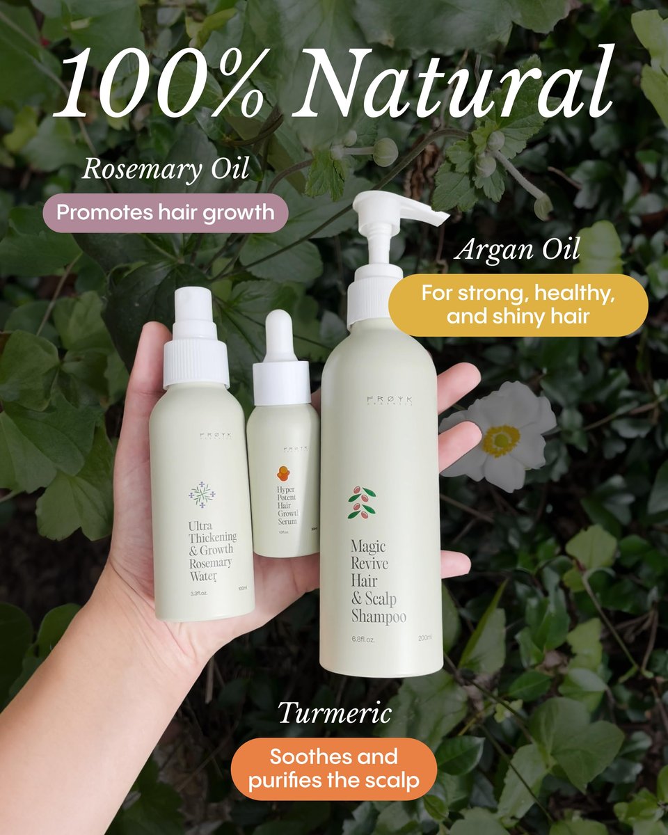 Frøya Organics The Complete System For Mature Hair & Scalp | Scalp Balance & Fuller Looking Hair | Rosemary, Pumpkin Seed, Turmeric, Calendula | Botanical Formula | 60 Day Supply Avelisse