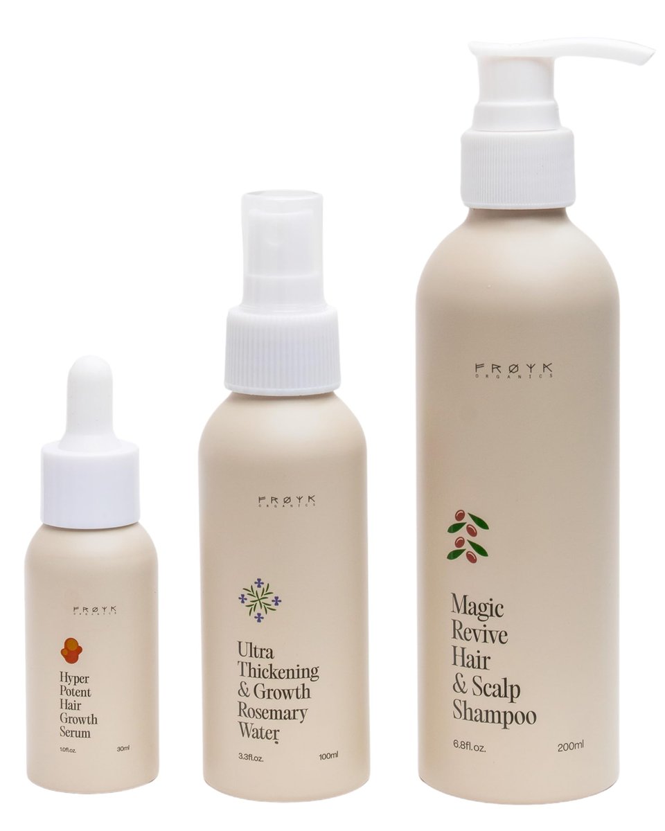 Frøya Organics The Complete System For Mature Hair & Scalp | Scalp Balance & Fuller Looking Hair | Rosemary, Pumpkin Seed, Turmeric, Calendula | Botanical Formula | 60 Day Supply Avelisse