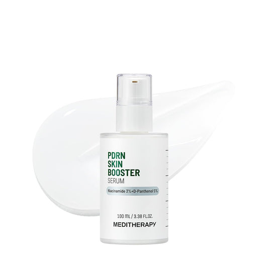 Meditherapy PDRN Skin Booster Serum – Centella PDRN & D-Panthenol for Redness Relief and Rejuvenation, Gentle Cica Facial Serum for Sensitive Care, Korean Skin Care, 100 ml (3.38 fl.oz)