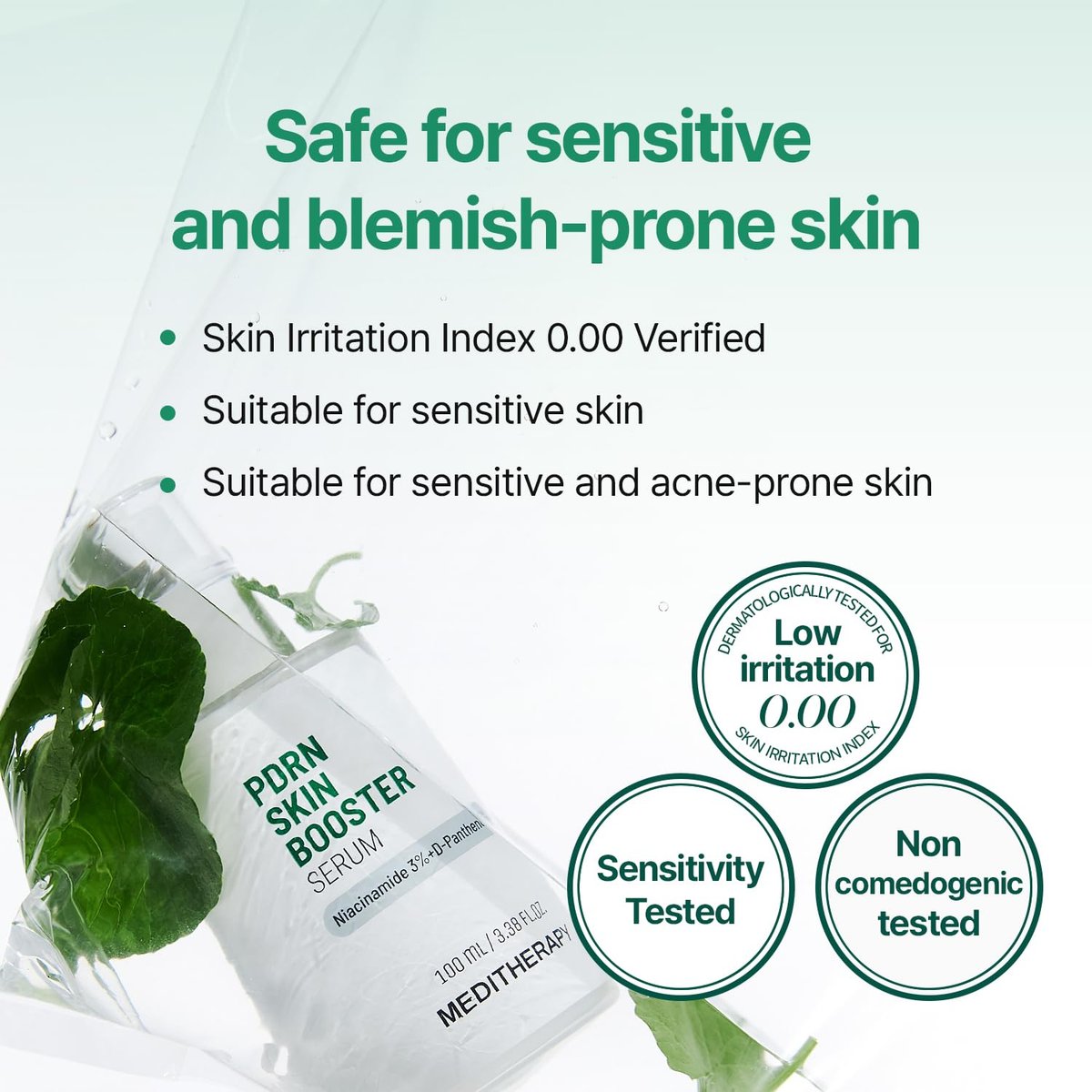Meditherapy PDRN Skin Booster Serum – Centella PDRN & D-Panthenol for Redness Relief and Rejuvenation, Gentle Cica Facial Serum for Sensitive Care, Korean Skin Care, 100 ml (3.38 fl.oz) - görsel 15