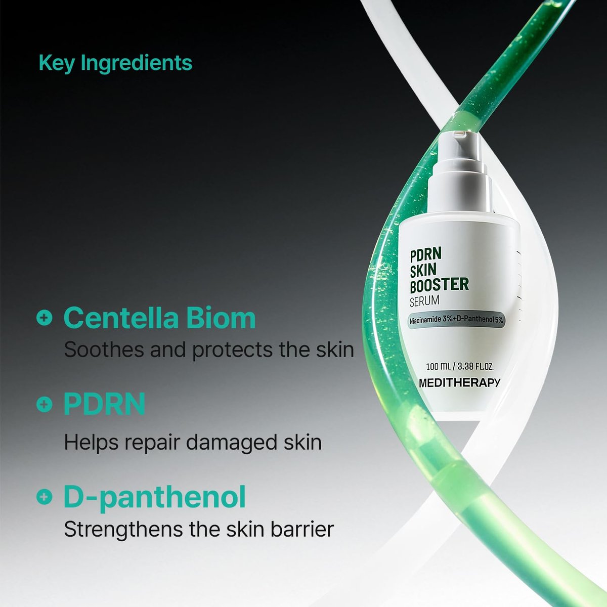 Meditherapy PDRN Skin Booster Serum – Centella PDRN & D-Panthenol for Redness Relief and Rejuvenation, Gentle Cica Facial Serum for Sensitive Care, Korean Skin Care, 100 ml (3.38 fl.oz) - görsel 11
