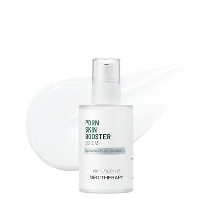 Meditherapy PDRN Skin Booster Serum – Centella PDRN & D-Panthenol for Redness Relief and Rejuvenation, Gentle Cica Facial Serum for Sensitive Care, Korean Skin Care, 100 ml (3.38 fl.oz)