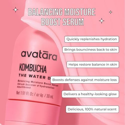 Avatara The Water Drop Milky Hydration Serum – Lightweight Daily Face Moisturizer with Kombucha, Watermelon & Hyaluronic Acid for Teens – Soothes, Hydrates & Balances All Skin Types (1.01 Fl Oz) Avelisse