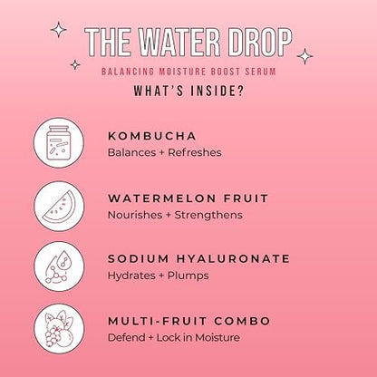 Avatara The Water Drop Milky Hydration Serum – Lightweight Daily Face Moisturizer with Kombucha, Watermelon & Hyaluronic Acid for Teens – Soothes, Hydrates & Balances All Skin Types (1.01 Fl Oz) Avelisse