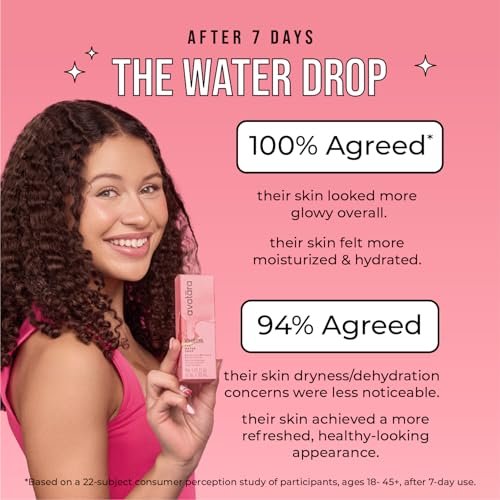 Avatara The Water Drop Milky Hydration Serum – Lightweight Daily Face Moisturizer with Kombucha, Watermelon & Hyaluronic Acid for Teens – Soothes, Hydrates & Balances All Skin Types (1.01 Fl Oz) Avelisse