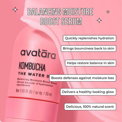 Avatara The Water Drop Milky Hydration Serum – Lightweight Daily Face Moisturizer with Kombucha, Watermelon & Hyaluronic Acid for Teens – Soothes, Hydrates & Balances All Skin Types (1.01 Fl Oz) Avelisse