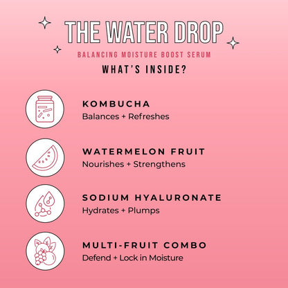 Avatara The Water Drop Milky Hydration Serum – Lightweight Daily Face Moisturizer with Kombucha, Watermelon & Hyaluronic Acid for Teens – Soothes, Hydrates & Balances All Skin Types (1.01 Fl Oz) Avelisse