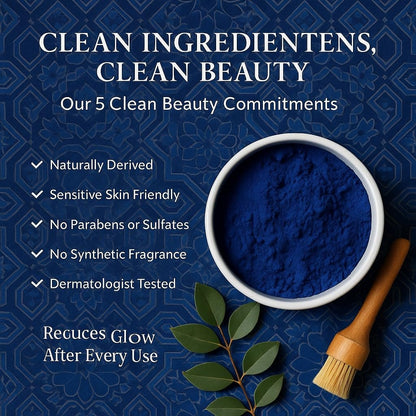 Dar Marwa Moroccan Nila Powder – 100% Pure Saharan Indigo Face, Body & Hair Mask | Brightens, Exfoliates & Evens Skin Tone | Handmade Hammam Ritual | Vegan, Detoxifying | 1.7 Oz (50g) Avelisse