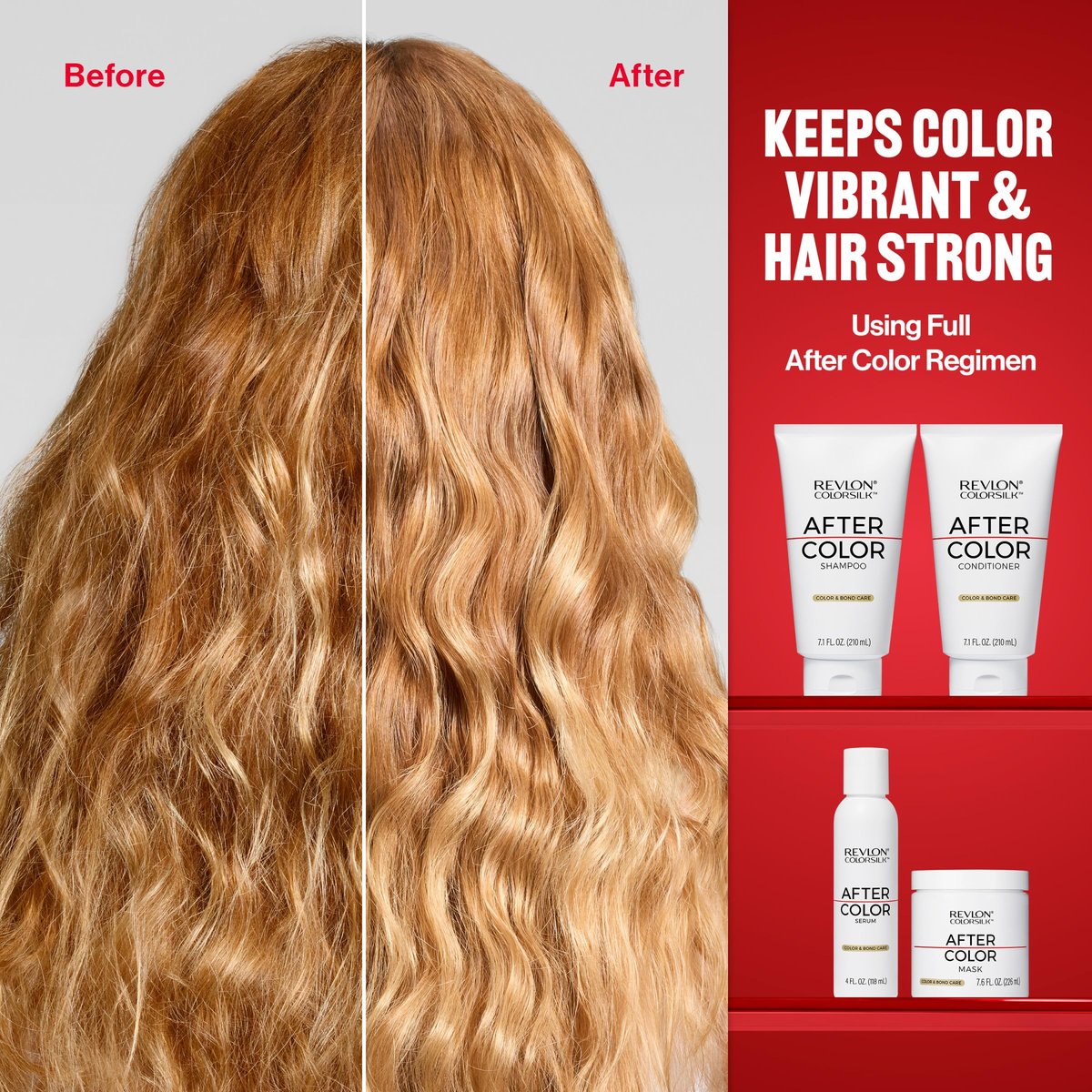 REVLON ColorSilk After Color Shampoo - Moisturizing & Bond Repairing, Sulfate & Paraben Free, Vegan, 7.10 fl oz - görsel 9