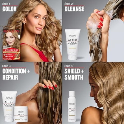 REVLON ColorSilk After Color Shampoo - Moisturizing & Bond Repairing, Sulfate & Paraben Free, Vegan, 7.10 fl oz