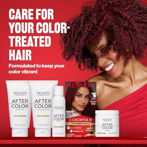 REVLON ColorSilk After Color Shampoo - Moisturizing & Bond Repairing, Sulfate & Paraben Free, Vegan, 7.10 fl oz - görsel 12