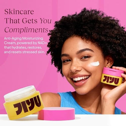 JiYu NAD+ Hydrating Face Moisturizer – Korean Anti-Aging Cream for Radiant, Firm & Smooth Skin – Deeply Hydrating & Brightening Daily Moisturizer for Face and Body, All Skin Types – 50 ml Avelisse