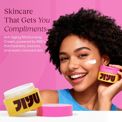 JiYu NAD+ Hydrating Face Moisturizer – Korean Anti-Aging Cream for Radiant, Firm & Smooth Skin – Deeply Hydrating & Brightening Daily Moisturizer for Face and Body, All Skin Types – 50 ml Avelisse