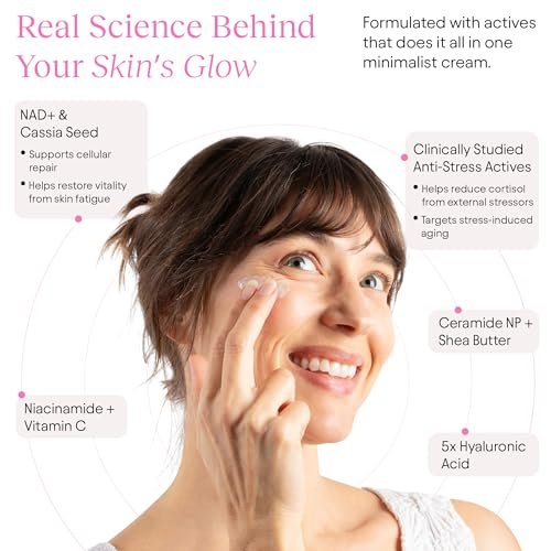 JiYu NAD+ Hydrating Face Moisturizer – Korean Anti-Aging Cream for Radiant, Firm & Smooth Skin – Deeply Hydrating & Brightening Daily Moisturizer for Face and Body, All Skin Types – 50 ml Avelisse