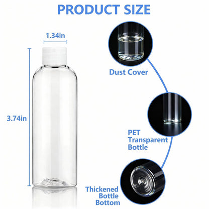 AskBed 6 Pack 2 Oz Clear Plastic Shot – Secure Caps: The included caps screw on tightly to prevent spills and – Image 3