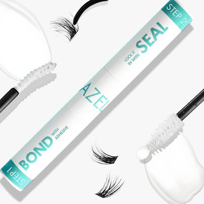 Gazelle 2in1 Lash Keeper Cluster Lash Glue & Sealer, Fast-Dry 100% Clear Lash Adhesive with 360° Slim Precision Brush, Waterproof & Sweat-Resistant, 7–10 Day Hold, Latex-Free Gentle for Sensitive Eyes Avelisse