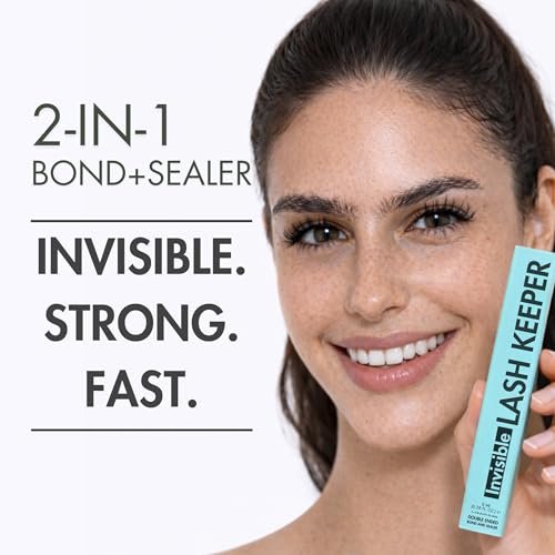 Gazelle 2in1 Lash Keeper Cluster Lash Glue & Sealer, Fast-Dry 100% Clear Lash Adhesive with 360° Slim Precision Brush, Waterproof & Sweat-Resistant, 7–10 Day Hold, Latex-Free Gentle for Sensitive Eyes Avelisse