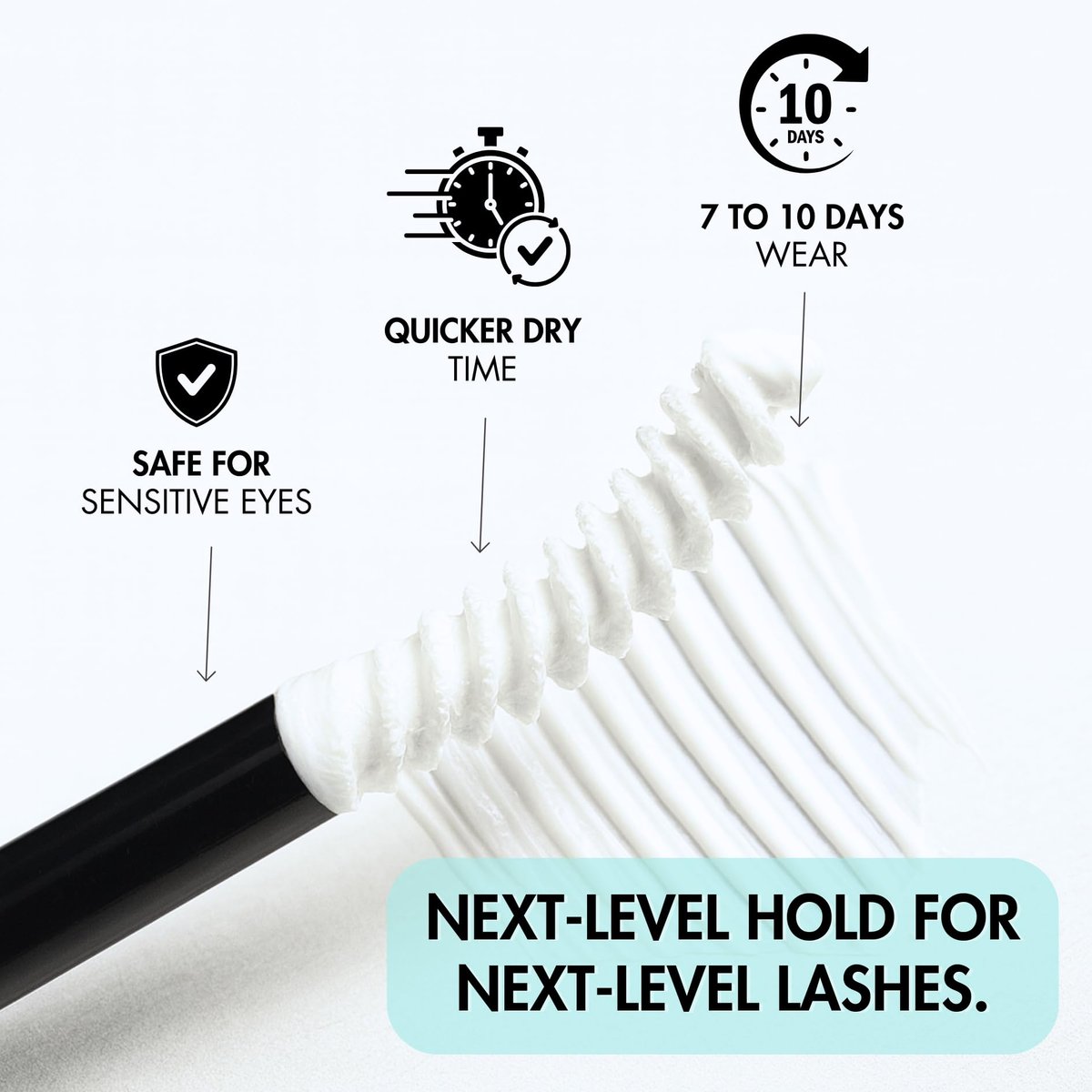 Gazelle 2in1 Lash Keeper Cluster Lash Glue & Sealer, Fast-Dry 100% Clear Lash Adhesive with 360° Slim Precision Brush, Waterproof & Sweat-Resistant, 7–10 Day Hold, Latex-Free Gentle for Sensitive Eyes Avelisse