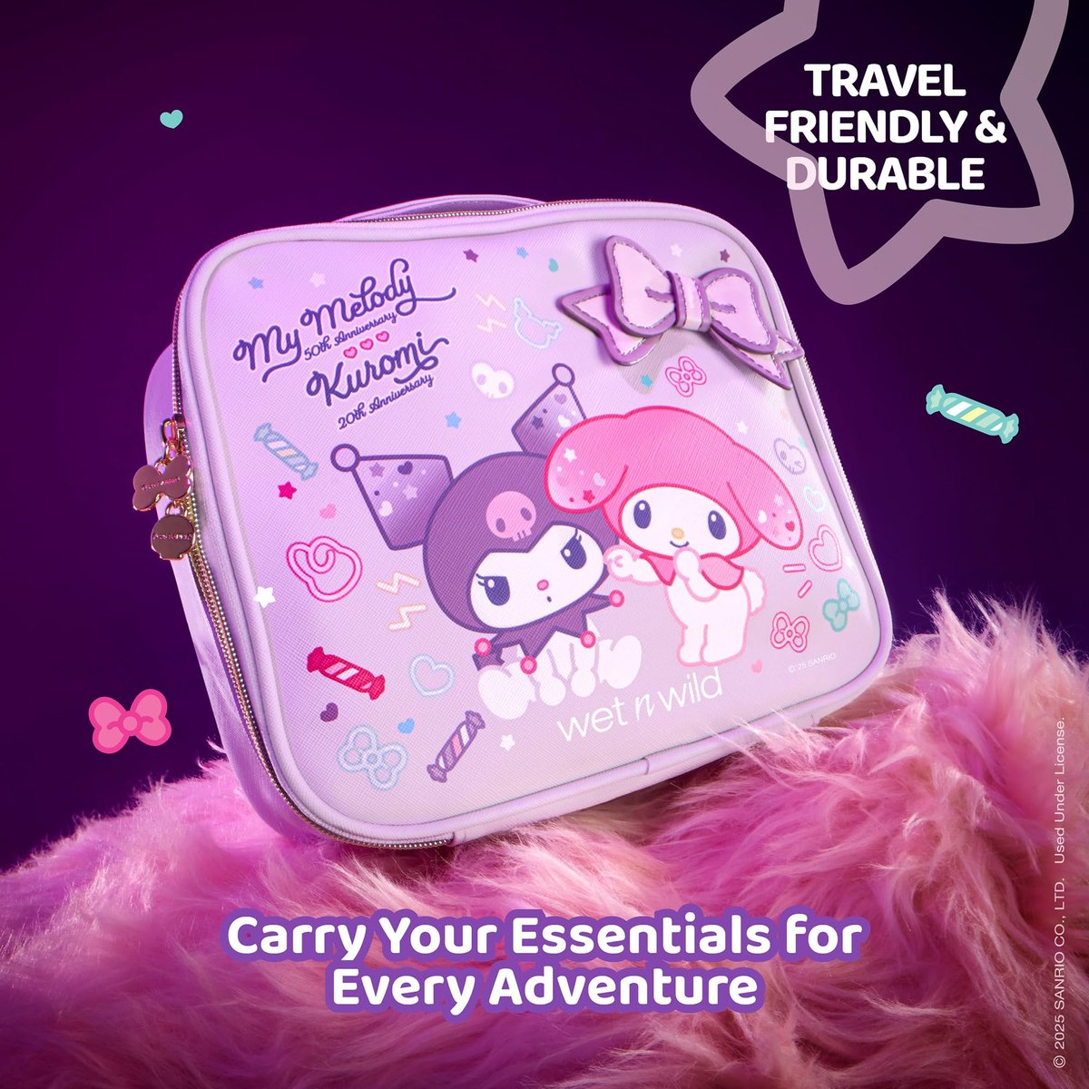 wet n wild My Melody and Kuromi Makeup Bag – Multicolor Plastic Cosmetic Case Avelisse
