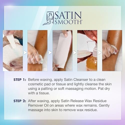 Satin Smooth Post Wax Oil & Pre-Wax Cleanser Duo - 32 fl oz Total - Wax Residue Remover & Skin Prep for Afterwax Care Avelisse