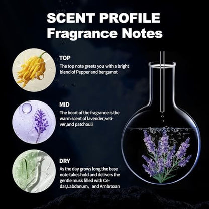 Men's Hypnotic Eau de Toilette – Fresh, Warm & Long-Lasting Fragrance Spray, 1.7 Fl Oz (50 ml), Holiday Gift Avelisse