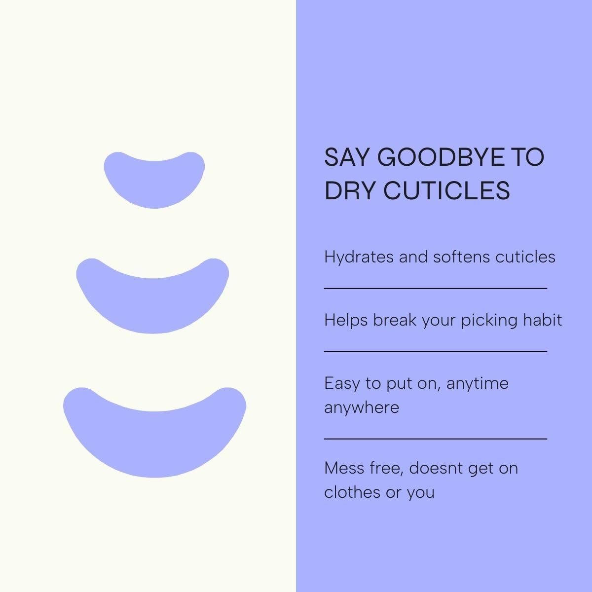 Cutipatch Cuticle Patches – Soften, Protect & Hydrate Dry Cuticles | 45 Count (3 Sets + Spares) Avelisse