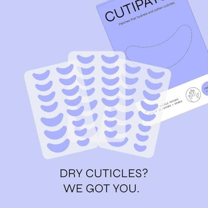 Cutipatch Cuticle Patches – Soften, Protect & Hydrate Dry Cuticles | 45 Count (3 Sets + Spares) Avelisse