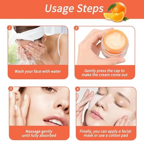 Vitamin C Face Cream - Anti-Aging Moisturizer with Hyaluronic Acid for Fine Lines, Wrinkles & Firming - Antioxidant Brightening Cream 1.7 fl oz - görsel 4