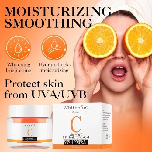 Vitamin C Face Cream - Anti-Aging Moisturizer with Hyaluronic Acid for Fine Lines, Wrinkles & Firming - Antioxidant Brightening Cream 1.7 fl oz - görsel 13