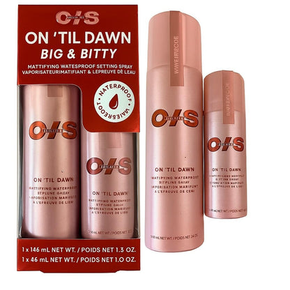 On ’Til Dawn Big & Bitty Mattifying Waterproof Setting Spray Duo – Full Size (3.4 fl. oz) + Travel Size (1.0 fl. oz) Avelisse