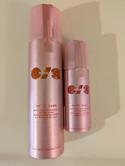 On ’Til Dawn Big & Bitty Mattifying Waterproof Setting Spray Duo – Full Size (3.4 fl. oz) + Travel Size (1.0 fl. oz) Avelisse