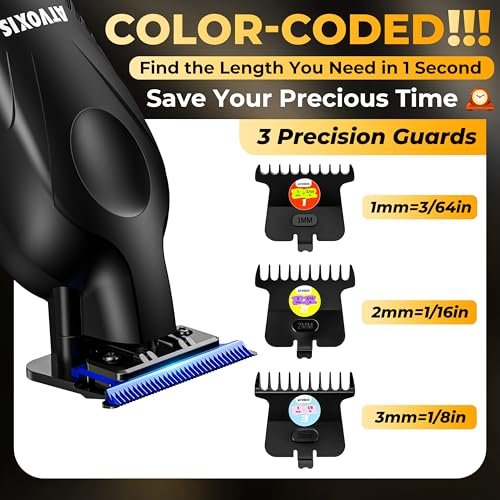 ATVOXIS Zero Gap 9,000 RPM Brushless Professional T Blade Trimmer for Men - Cordless Hair/Beard Clipper Edger Liner Outliner with LED Display, 300min Runtime, Fast Charging Stand & Travel Pouch Avelisse
