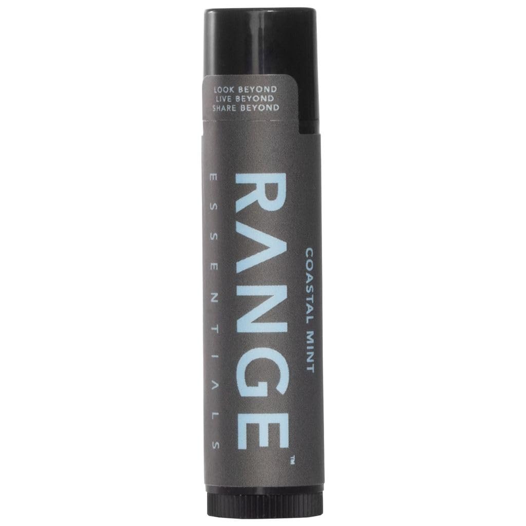 Range Essentials Coastal Mint Lip Balm - Peppermint Flavor, Hydrating & Moisturizing, Natural Ingredients, Chapped Lips Relief, Portable Travel Size, 0.15 oz - görsel 1