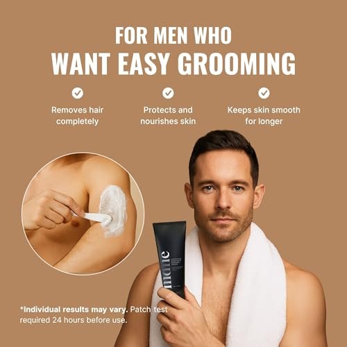 Superior Mane Razorless Hair Removal Cream for Men – Painless Body & Intimate Hair Removal, No Razor Burn – Rinse-Free Formula with Cooling Effect, Aloe Vera, Witch Hazel & Green Tea – 150ml Avelisse