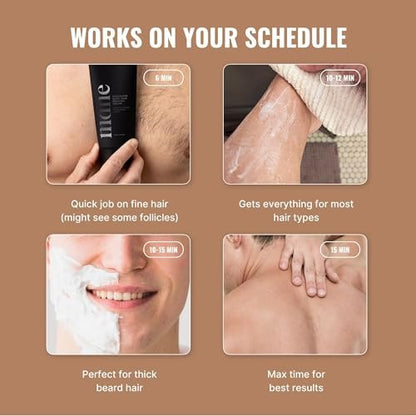 Superior Mane Razorless Hair Removal Cream for Men – Painless Body & Intimate Hair Removal, No Razor Burn – Rinse-Free Formula with Cooling Effect, Aloe Vera, Witch Hazel & Green Tea – 150ml Avelisse