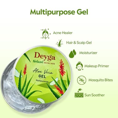 Deyga Aloe Vera Gel – 100% Natural Multipurpose Hydrating Gel for Skin & Hair, Soothes, Heals, Reduces Scars & Dandruff, 100 ml - görsel 9