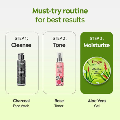Deyga Aloe Vera Gel – 100% Natural Multipurpose Hydrating Gel for Skin & Hair, Soothes, Heals, Reduces Scars & Dandruff, 100 ml