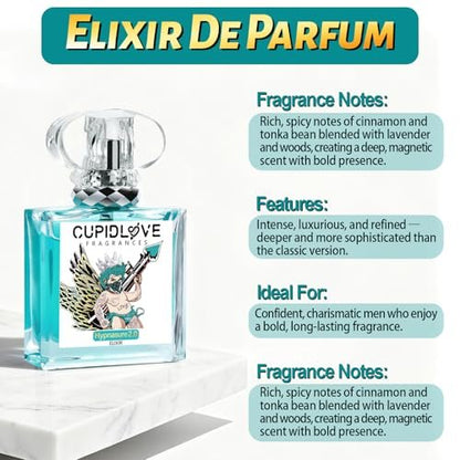 CUPIDLOVE Eau De Parfum Spray for Men - Long Lasting Pheromone Cologne, Bold & Captivating Fragrance, 1.7 Fl Oz - Ideal Valentine's Day Gift Avelisse