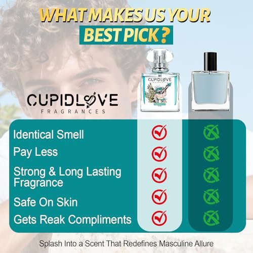 CUPIDLOVE Eau De Parfum Spray for Men - Long Lasting Pheromone Cologne, Bold & Captivating Fragrance, 1.7 Fl Oz - Ideal Valentine's Day Gift Avelisse