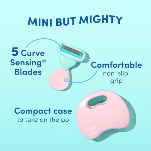 Schick Hydro Silk Mini Razor for Women - Travel Size 5-Blade Razor with Case - görsel 4