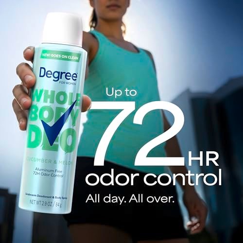 Degree Women Deodorant Spray Cucumber & Melon Scent - Aluminum Free, 72H Odor Protection, 2.9 oz Avelisse